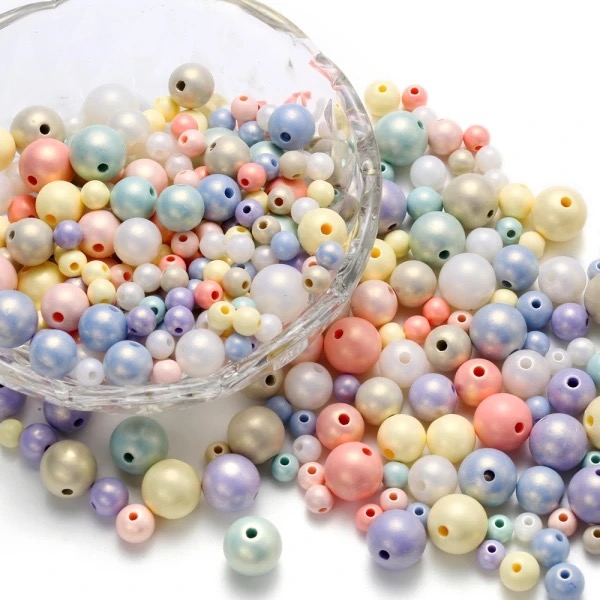 Mix Renkli İnci Plastik İnci Boncuk — Opak Mix — görsel 4